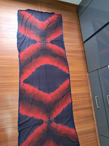 39) Red & Navy Tie-Dye Dupatta