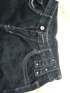 Dark Wash Jeans with Studded Detail