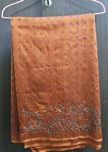 Vintage Brown Silk Saree