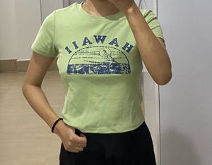 Green Crop Top