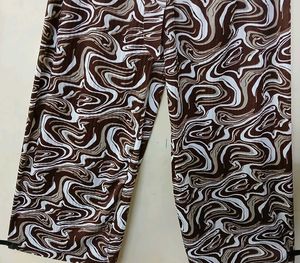 Brown Swirl Print Lounge Pants