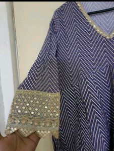 Purple Anarkali Set