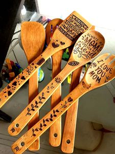Brand New Riveira Engraved Wooden Spoons