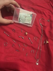 YC Silver&amp;multi Piercing Jewellery-medical Grade