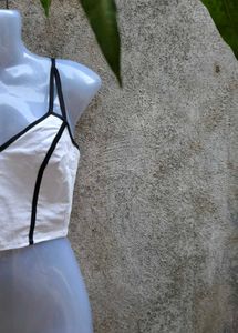 I. SEXY OFF WHITE CORSET TOP