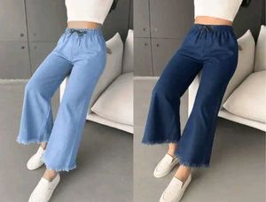 Wide Leg Denim Pants
