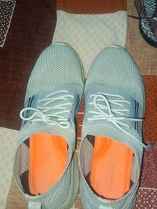 Grey Knit Sneakers