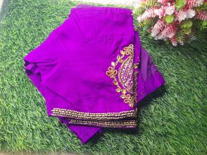 Purple Aariwork Blouse