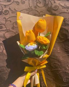 Crochet 🧶 Yellow 💛 Bouquet 💐