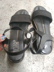 Combo Black Heels And Flat Slippers