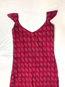 Chic Pink Patterned Dress