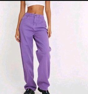 Wide Leg Pulple Jeans