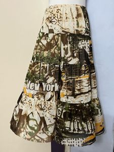 Pintrest Korean Tiered New York Print One Piece