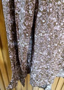 Brown Floral Print Shirt