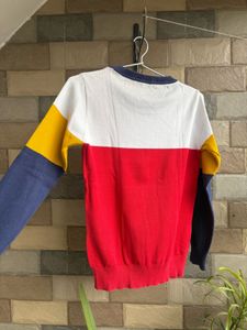Color Block Crewneck Sweater
