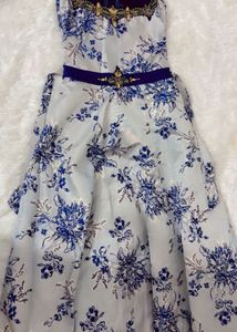 Floral Print Ethnic Gown