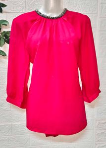 Size M/L 🎁Buy 2 Get 1 Free 🎁 Pink Beaded Top