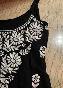 Black Chikankari Kurti