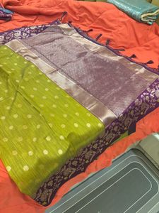 🆕 Vibrant silk cotton saree with Intricate Tassel