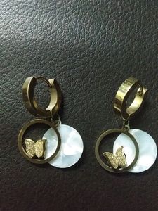 Gold Plated Double Loop Earring