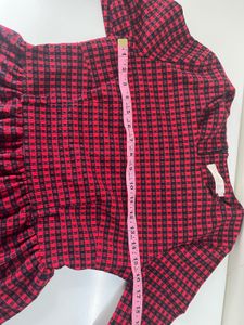 Crimson Cascade Elegant top