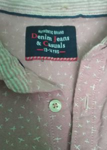 Pink Polka Dot Button Down Shirt