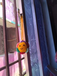 Crochet Smiling Flower Hanger