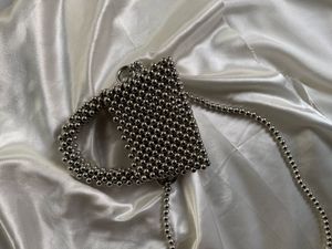 Handmade Silver Moon Model Mini Bag