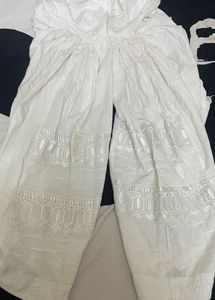 white patiala salwar