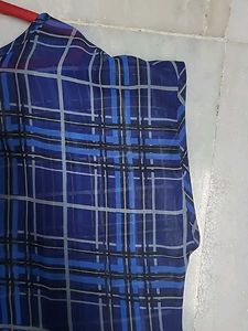 Blue Plaid Top