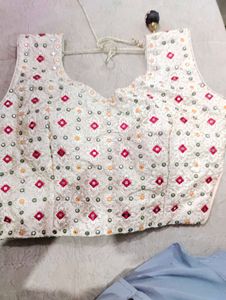 Elegant Mirror Work Blouse
