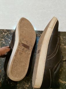 Red Tape Semi Formal Coffee Brown Leather Shoes