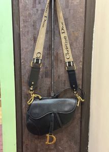 Thrifted Christian Dior Black Saddle Bag