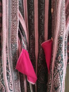 Pink Patterned Knit Cardigan Matching 💖 Earring