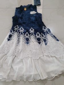 Blue & White Party Dress
