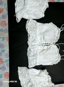 Trendy Cotton  Bralett top with puffy sleeves