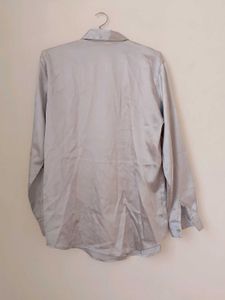 Grey Satin Shirt.