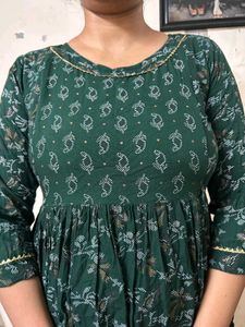 Green Floral Print Maternity Dress