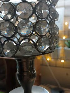 Vintage Crystal Candle Holder Dual Arm Stand