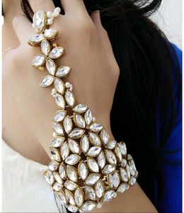 Bracelet Kundan Hathphool (Adjustable Size)