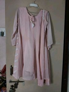 Pink Embroidered Kurta Set