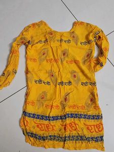 Yellow Radha Print Tunic