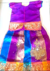 Purple Pattu Pavadai Kanchipuram