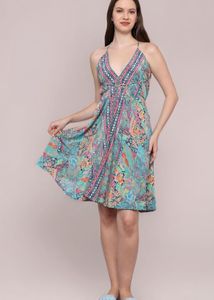 Colorful Paisley Print Dress