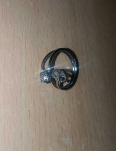 Stylish Silver Tone Spiral Ring
