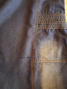 Denim Mini Dress with Zipper