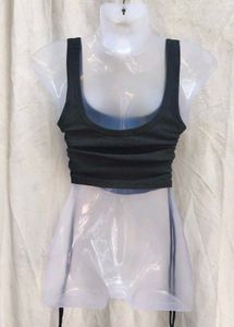 241611. Black Ribbed Tank Top