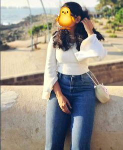 White Bell Sleeve Top