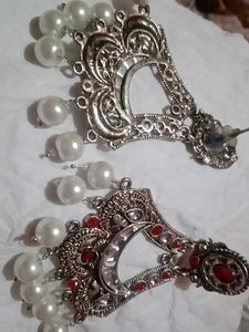 Pearl Crescent Earrings