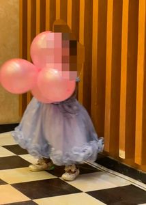Cute Blue Flower Girl Dress